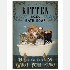 Vintage Bath Soap Cats