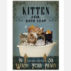 Vintage Bath Soap Cats