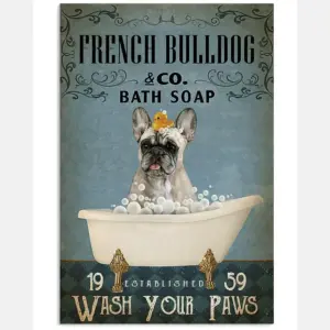 Vintage Bath Soap French Bulldog