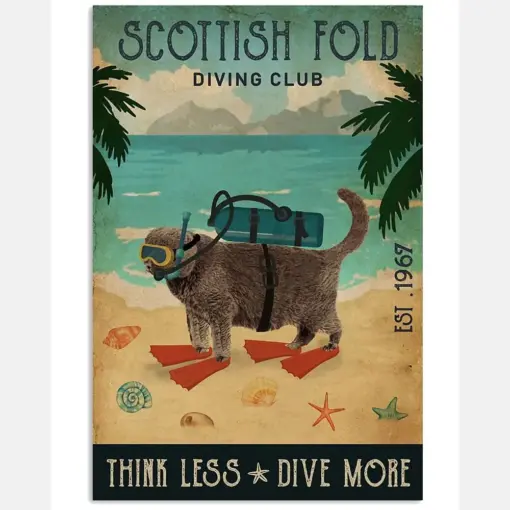 Vintage Diving Club Scottish Fold