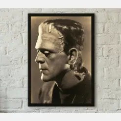Vintage Horror Movie Poster Print Boris As Frankenstein Professionally Printed Horror Poster Alle