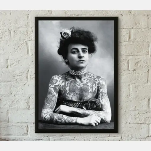 Vintage Mad Wagner Art Poster Print Professionally Printed Tattooed Woman Poster