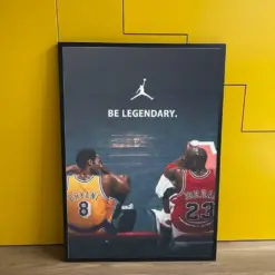 Vintage Michael Jordan Poster Kobe Bryant Poster Basketball Poster Be Legendary Poster Basketball Lovers Gift Sport Poster