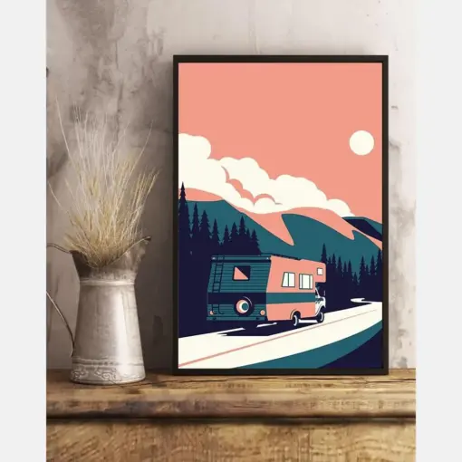 Vintage Rv Camping Canvas Prints Vintage Wall Art Gifts Vintage Home Wall Decor Canvas
