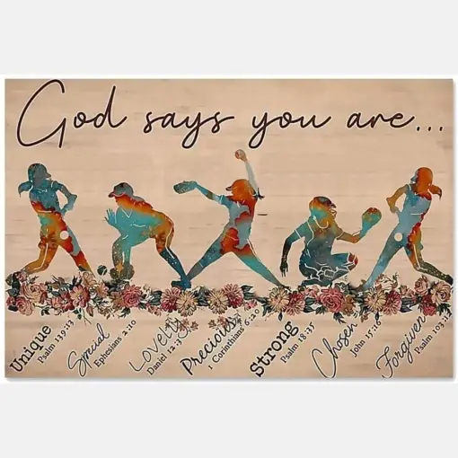 Vintage Softball God Says You Are Vertical