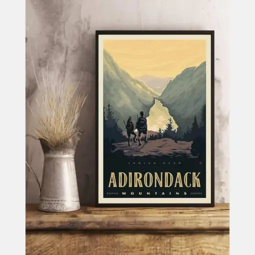 Vintage Travel Adirondack Mountains
