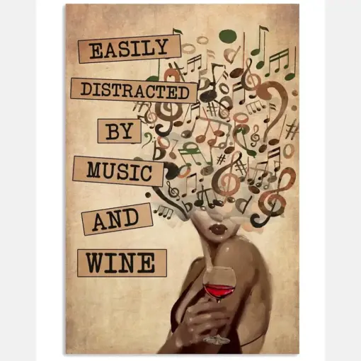 Vinyl And Wine Vintage Text