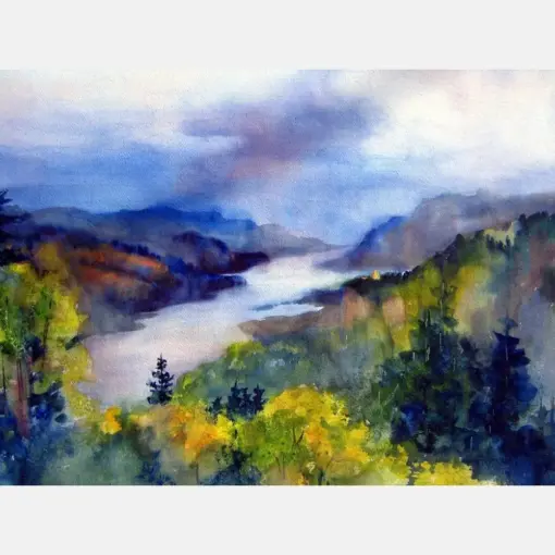 Vista House - Signed Watercolor Print - Bonnie White - Columbia Gorge - National Scenic Area - Watercolor Paintings