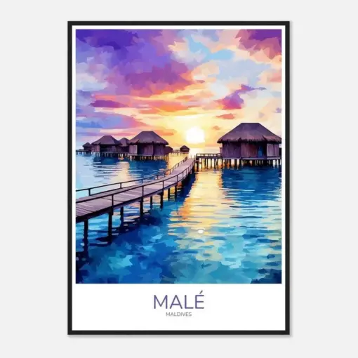 Wall Art Escape Azure Waters And Cityscape Of Male Maldives