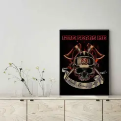 Wall Decoration, Home Decor, Decoration Room Firefighter Fire Sleketon