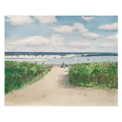 Watercolor Painting - Summer On Beach - Glee Print - Rhode Island Art