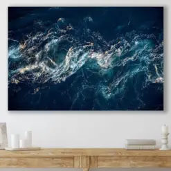 Wave Art Huge Canvas Wall Decor Ocean Wall Art Ocean Wave Canvas Wave Wall Decor Ocean Art Ocean Blue