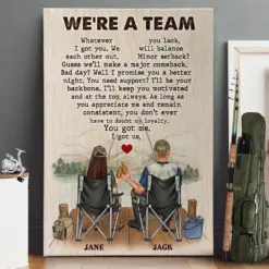 We Are A Team Personalized Canvas Print Gift For Fishing Couple - Poster & Canvas