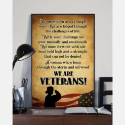 We Are Veterans Canvas Prints Vintage Wall Art Gifts Vintage Home Wall Decor Canvas