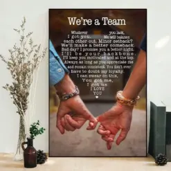 We're A Team Valentine Poster, Canvas