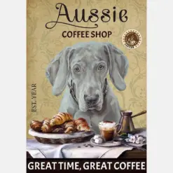 Weimaraner Dog Coffee Shop