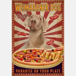 Weimaraner Dog - Pizza Paradise On Your Plate