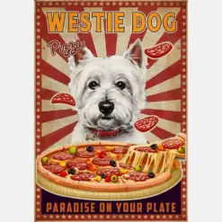 Westie Dog - Pizza Paradise On Your Plate