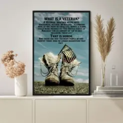 What Is A Veteran Poster Veteran Poster Gift For Veteran Vintage Veteran Art Day Gift Home Decor Veteran Boots Print