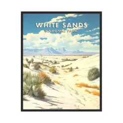 White Sands National Park Poster Art Print Retro National Park Gifts