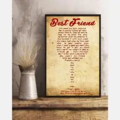 Wine Best Friend Poem Canvas Prints Vintage Wall Art Gifts Vintage Home Wall Decor Canvas