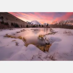 Winter Sunrise Photography Mob Utah Canvas Metal Print Bedroom Wall Art Landscape