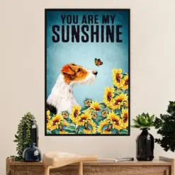 Wire Fox Terrier Canvas Wall Art Prints | My Sunshine | Gift For Wire Fox Terrier Dog Lover