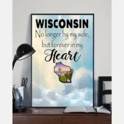 Wisconsin Forever In My Heart Canvas Prints Vintage Wall Art Gifts Vintage Home Wall Decor Canvas