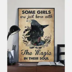 Witch Canvas Prints Some Girls The Magic In Their Soul Wall Art Gifts Vintage Home Wall Decor Canvas