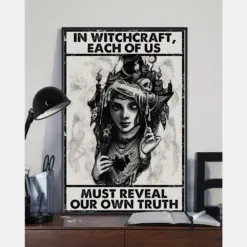 Witch Girl Poster In Witchcraft Each Of Us Must Reveal Our Own Truth Vintage Room Home Decor Wall Art Gifts Idea