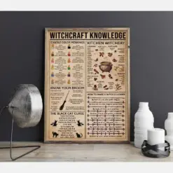 Witchcraft Knowledge Poster Witch Poster Witchcraft Poster Witch Art Witch Gift Kitchen Witch Witch Art Print Witch Wall Decor