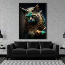 Wizard Cat Wall Art Cat Wall Art Cat Painting Cat Art Cat Portrait Cat Canvas Wall Art Chill Cat Wall Art Home Animals Wall Art