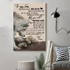 Wolf Canvas And Poster Mom To Son Never Lose Wall Decor