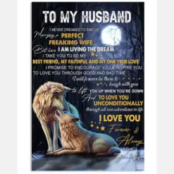 Wolves To My Husband I Never Dreamed I'D End Up Vertical Canvas And Poster | Gift For Husband - Valentine Gift