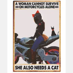 Woman Survive On Motorcycles And Cat It Phi Nna