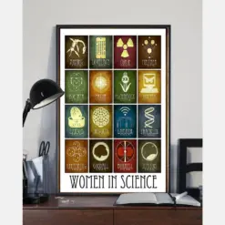 Women In Science Canvas Prints Vintage Wall Art Gifts Vintage Home Wall Decor Canvas