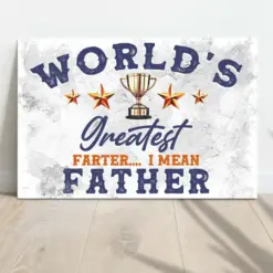 World's Greatest Father Father's Day Poster, Canvas