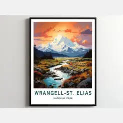 Wrangle Sta Elias Travel Print Wall Art Wrangle Sta Elias Wall Hanging Home Decor Wrangle Sta Elias Gift Art Lovers National Park Art