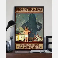 Wrestler Canvas Prints There Was A Boy Who Really Wanted To Become A Wrestler Vintage Wall Art Gifts Vintage Home Wall Decor Canvas