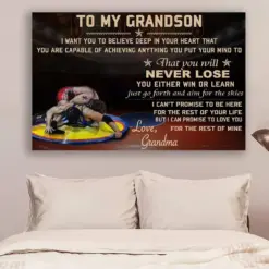 Wrestling Canvas And Poster Grandma To Grandson Never Lose Vs4 Wall Decor