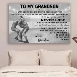 Wrestling Canvas And Poster Grandpa To Grandson Never Lose Vs1 Wall Decor