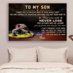 Wrestling Canvas And Poster Mom To Son Never Lose Vs4 Wall Decor