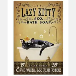 Yellow Bath Soap Black Cat