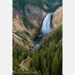 Yellowstone National Park Wall Art Wyoming Landscape Photography Fine Art Photography On Canvas Grand Canyon Portrait Print Lower Falls