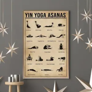 Yin Yoga Bananas Art Yoga Knowledge Poster Yoga Poster Yoga Print Yoga Canvas Prints Yoga Poses Poster Yoga Lover Gift Wall Art Decor