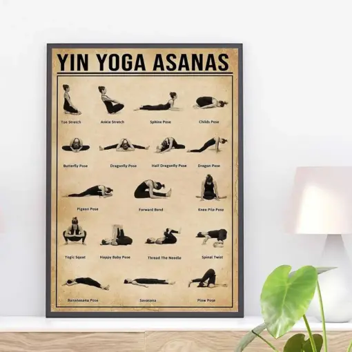 Yin Yoga Bananas Knowledge Vintage Poster Yin Yoga Poster Yin Yoga Knowledge Vintage Decor Poster For Yoga Lovers Yoga Decor