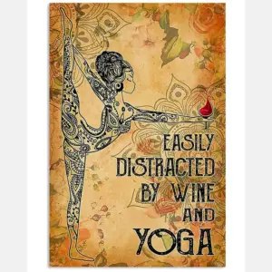 Yoga And Wine Vintage