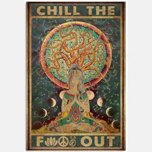 Yoga Chill The Out Zen Girl Vintage Namaste With Nature