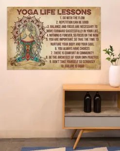 Yoga Life Lessons Poster, Canvas