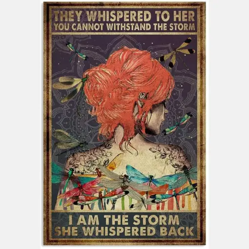 Yoga Red Hair Girl Art I Am The Storm She Whispered Back